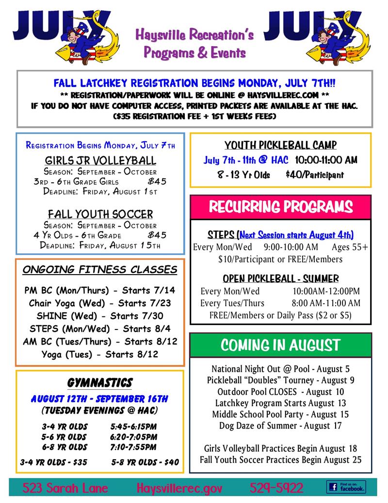 July News Letter