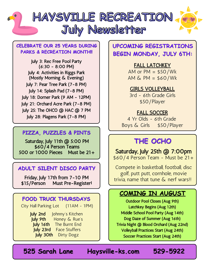 July News Letter