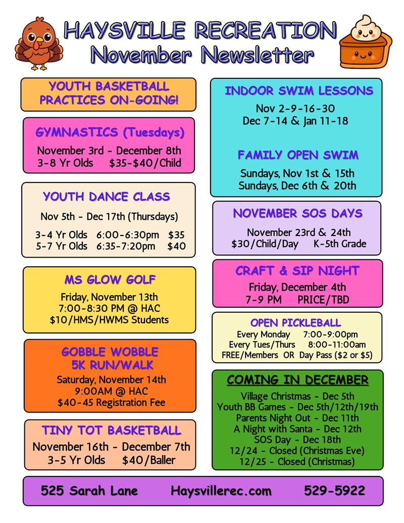 November Newsletter